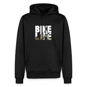 Fahrrad Leben Geschenk Weihnachten Kinder - Männer Premium Bio Hoodie - Schwarz - Vorne - Nico (187cm)
