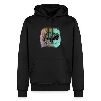 Büffel Bison buffalo bison Buffalo Wisent T Shirt - Männer Premium Bio Hoodie - Schwarz - Vorne - Nico (187cm)
