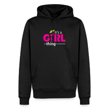 It is for girl umbrella gift - Men’s Premium Organic Hoodie - black - Front - Nico (187cm)