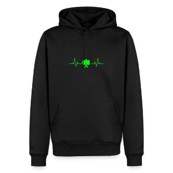 tennis de table - Sweat à capuche Premium bio Homme - noir - Devant - Nico (187cm)