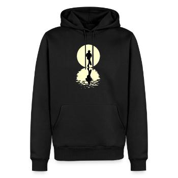 Moon Country Dance Shirt - Männer Premium Bio Hoodie - Schwarz - Vorne - Nico (187cm)
