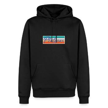 Lettrage ornithorynque - Sweat à capuche Premium bio Homme - noir - Devant - Nico (187cm)