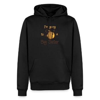 grande soeur bee cadeau grossesse - Sweat à capuche Premium bio Homme - noir - Devant - Nico (187cm)