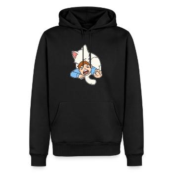 Kuschel Attacke Schmusekatze Kätzchen Geschenk - Männer Premium Bio Hoodie - Schwarz - Vorne - Nico (187cm)