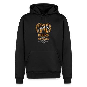 30e anniversaire - 30 ans - Sweat à capuche Premium bio Homme - noir - Devant - Nico (187cm)