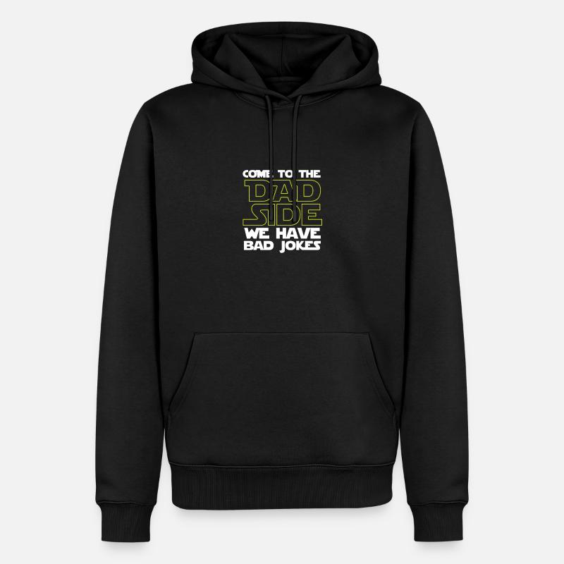 Dad Side - Männer Premium Bio Hoodie - Schwarz