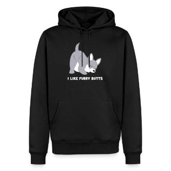 Husky - Drôle - Husky - Husky Sibérien - Sweat à capuche Premium bio Homme - noir - Devant - Nico (187cm)