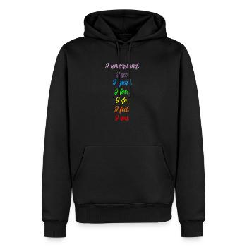 Chakra Meditation Balance T-Shirt I Spiritualität - Männer Premium Bio Hoodie - Schwarz - Vorne - Nico (187cm)
