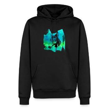 Rider rider horse dressage rider t shirt - Men’s Premium Organic Hoodie - black - Front - Nico (187cm)