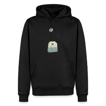 Teebeutel Geschenk Baby Schwanger Mama - Männer Premium Bio Hoodie - Schwarz - Vorne - Nico (187cm)