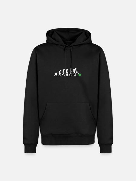 Vegan - Männer Premium Bio Hoodie - Schwarz