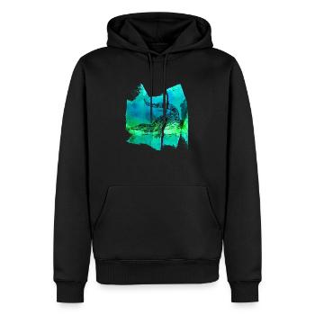 Krokodil krokodil crocodile aligator alligator - Männer Premium Bio Hoodie - Schwarz - Vorne - Nico (187cm)