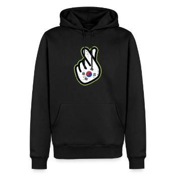 Nordkorea Südkorea Korea Fahne Flagge - Männer Premium Bio Hoodie - Schwarz - Vorne - Nico (187cm)