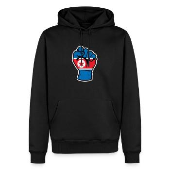 Cadeau de combat nord-coréen cadeau de Noël - Sweat à capuche Premium bio Homme - noir - Devant - Nico (187cm)
