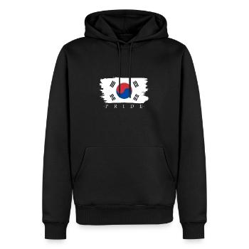 Corée du Nord Corée du Sud Cadeau Drapeau Asie - Sweat à capuche Premium bio Homme - noir - Devant - Nico (187cm)