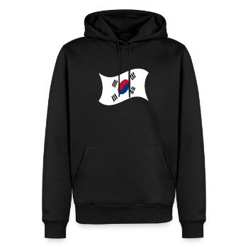 Nordkorea Südkorea Flagge Korea Geschenk - Männer Premium Bio Hoodie - Schwarz - Vorne - Nico (187cm)