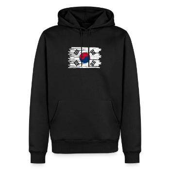 Nordkorea Südkorea Asien Geschenk Fahne - Männer Premium Bio Hoodie - Schwarz - Vorne - Nico (187cm)