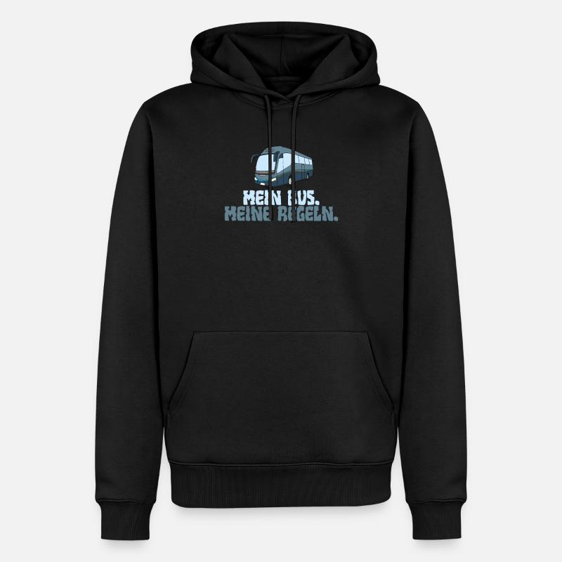 Mon bus. Mes règles. - Sweat à capuche Premium bio Homme - noir