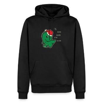 Funny Dino Christmas Tree Christmas Gift - Sweat à capuche Premium bio Homme - noir - Devant - Nico (187cm)