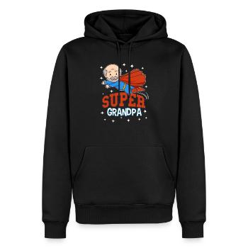 Super grand-père super-héros grand-père opi cadeau héros - Sweat à capuche Premium bio Homme - noir - Devant - Nico (187cm)