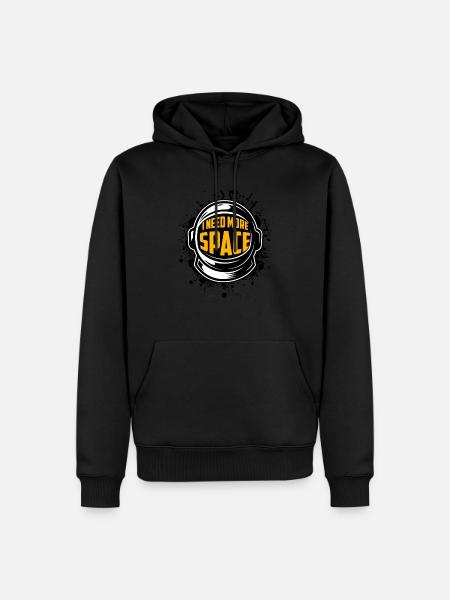 I need more space - Men’s Premium Organic Hoodie - black