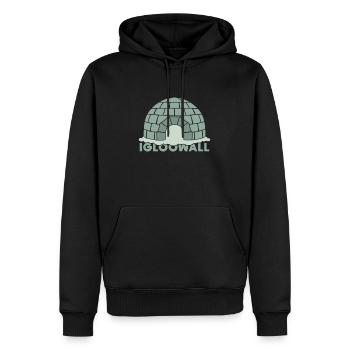Cadeau Igloo Eskimo Snow House Snow - Sweat à capuche Premium bio Homme - noir - Devant - Nico (187cm)