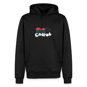 Cellist Cello Spieler Musiker Berufsmusiker Streic - Männer Premium Bio Hoodie - Schwarz - Vorne - Nico (187cm)