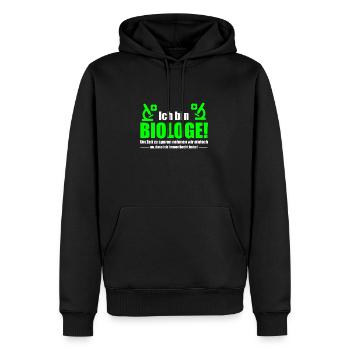 biologie - Sweat à capuche Premium bio Homme - noir - Devant - Nico (187cm)