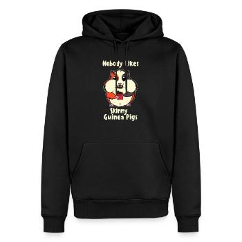 Drôle de cobaye doux animal cadeau animal - Sweat à capuche Premium bio Homme - noir - Devant - Nico (187cm)