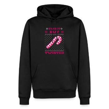 SWEET BUT TWISTED - Men’s Premium Organic Hoodie - black - Front - Nico (187cm)