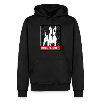 Cadeau Pit Bull Bull Terrier Bull Terrier - Sweat à capuche Premium bio Homme - noir - Devant - Nico (187cm)