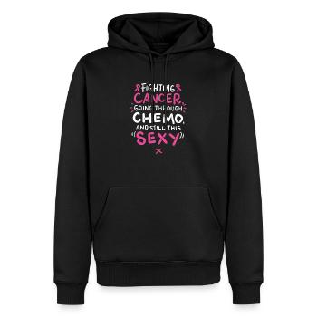 Chemotherapie Krebs Sieg Kampf Spruch Geschenk - Männer Premium Bio Hoodie - Schwarz - Vorne - Nico (187cm)