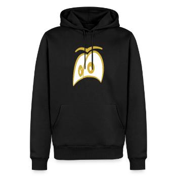 Oeil d'or - Sweat à capuche Premium bio Homme - noir - Devant - Nico (187cm)