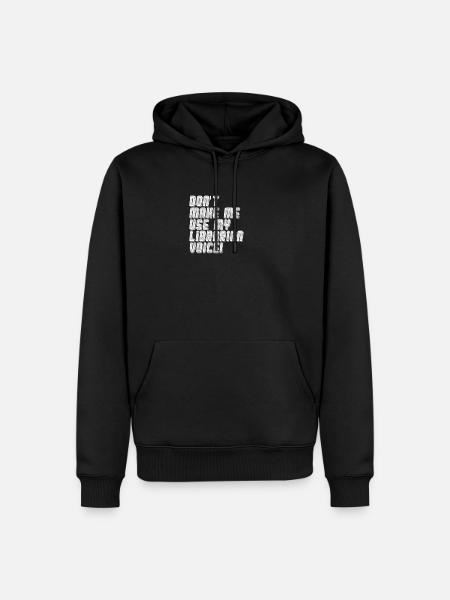 Utiliser ma voix de bibliothécaire - Sweat à capuche Premium bio Homme - noir