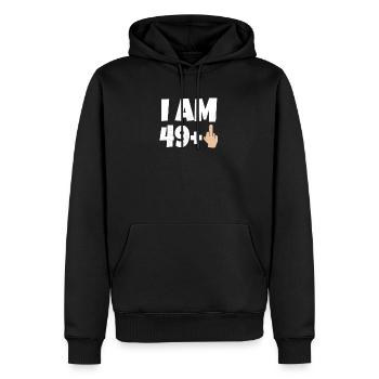 Ich bin 50 Jahre alt Lustiges Geburtstagsgeschenk - Männer Premium Bio Hoodie - Schwarz - Vorne - Nico (187cm)