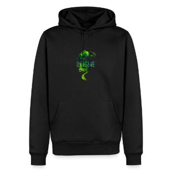 Imagine Fantasy Dragon Tattoo Style Design - Sweat à capuche Premium bio Homme - noir - Devant - Nico (187cm)