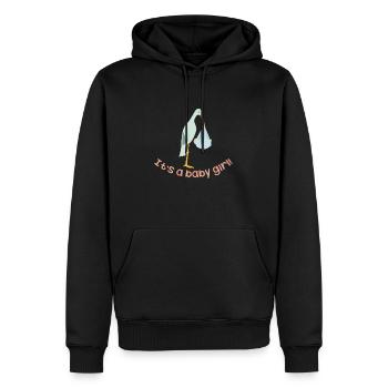 IT'SA BABY GIRL! - Sweat à capuche Premium bio Homme - noir - Devant - Nico (187cm)