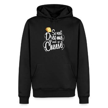 Fabricant de fromages - Sweat à capuche Premium bio Homme - noir - Devant - Nico (187cm)
