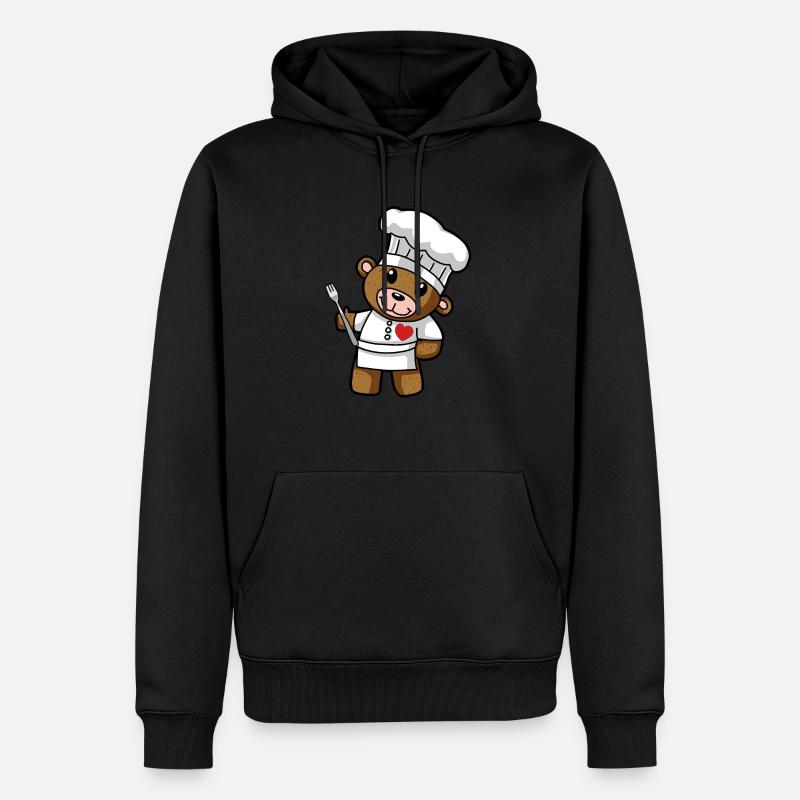 petit chef - Sweat à capuche Premium bio Homme - noir