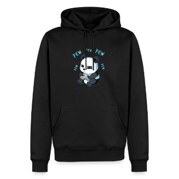 Gaming Panda Video Game Computer Console Gift - Men’s Premium Organic Hoodie - black - Front - Nico (187cm)