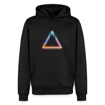 Modernes leuchtendes Neon drei Eck - Männer Premium Bio Hoodie - Schwarz - Vorne - Nico (187cm)