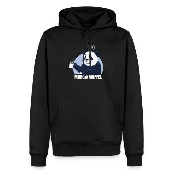 Morgenmuffel - Männer Premium Bio Hoodie - Schwarz - Vorne - Nico (187cm)