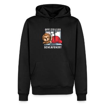 Offizielles Schlafshirt Niki Faultier - Männer Premium Bio Hoodie - Schwarz - Vorne - Nico (187cm)