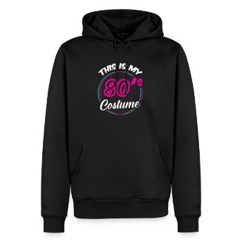 C’EST MON COSTUME DES ANNÉES 80 - Sweat à capuche Premium bio Homme - noir - Devant - Nico (187cm)