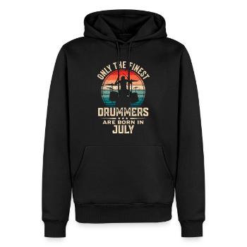 Schlagzeuger Geboren im Juli Geburtstag Schlagzeuger - Männer Premium Bio Hoodie - Schwarz - Vorne - Nico (187cm)
