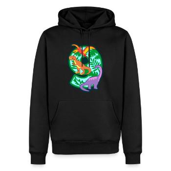 Dinosaurier 9. Geburtstagsparty Nummer 9 - 9 Jahre - Männer Premium Bio Hoodie - Schwarz - Vorne - Nico (187cm)