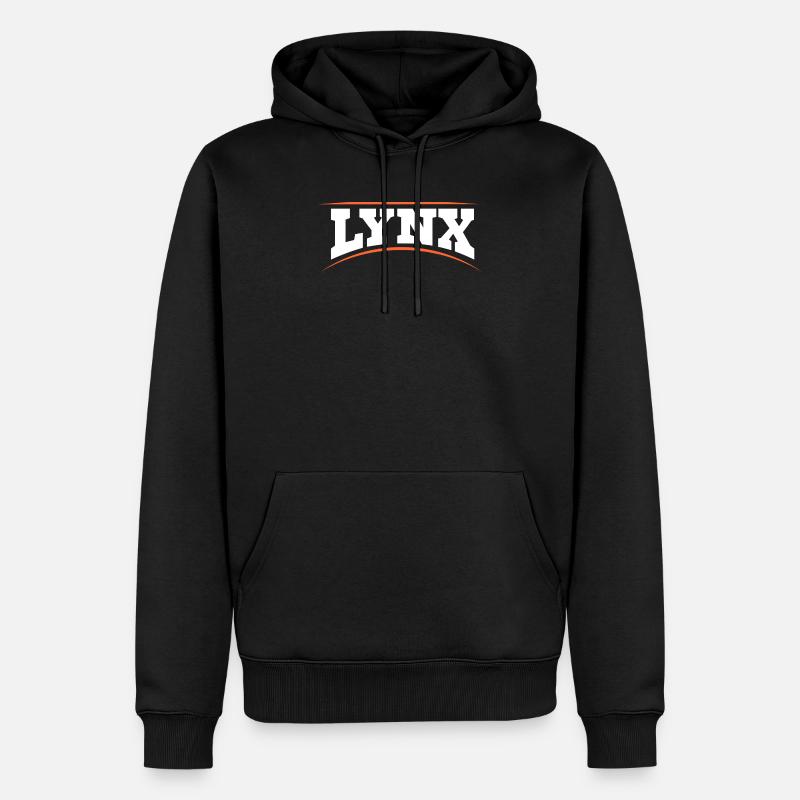 Luchs - Männer Premium Bio Hoodie - Schwarz