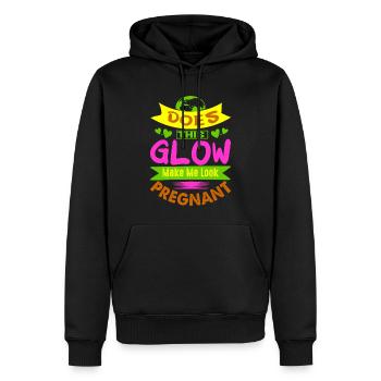 Mère Enceinte Bébé Nourrisson T-shirt Maman - Sweat à capuche Premium bio Homme - noir - Devant - Nico (187cm)