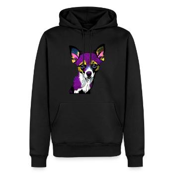Glücklicher Hund. Glückliche Hunde. Chihuahua! - Männer Premium Bio Hoodie - Schwarz - Vorne - Nico (187cm)