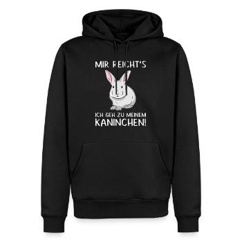 Mir Reicht's Ich Geh Zu Meinem Kaninchen Hase - Männer Premium Bio Hoodie - Schwarz - Vorne - Nico (187cm)